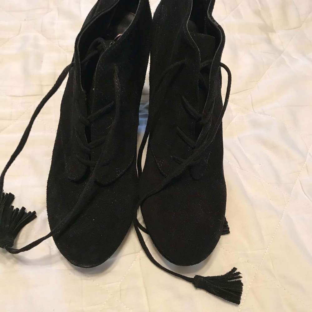 Black Suede Jessica Simpson Wedges